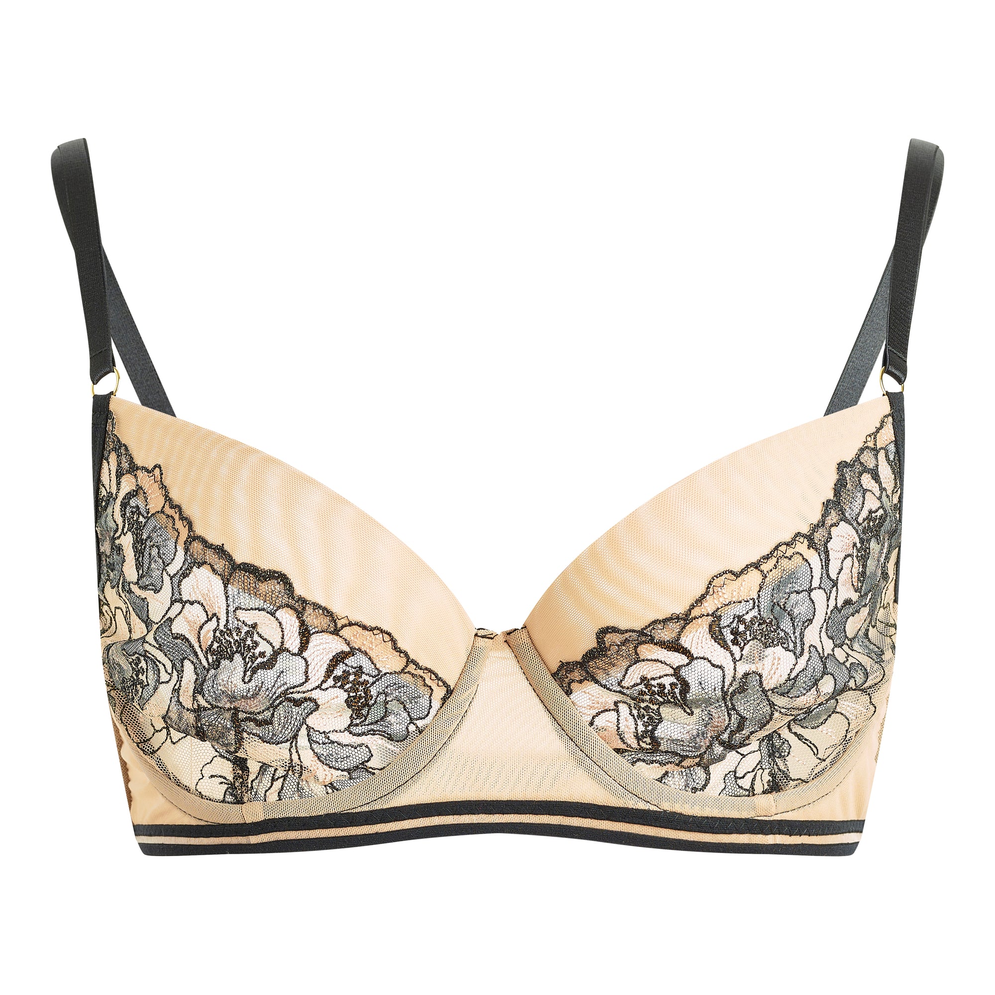 Rose Gold Underwire Bra | Rose Gold/Nude/Black