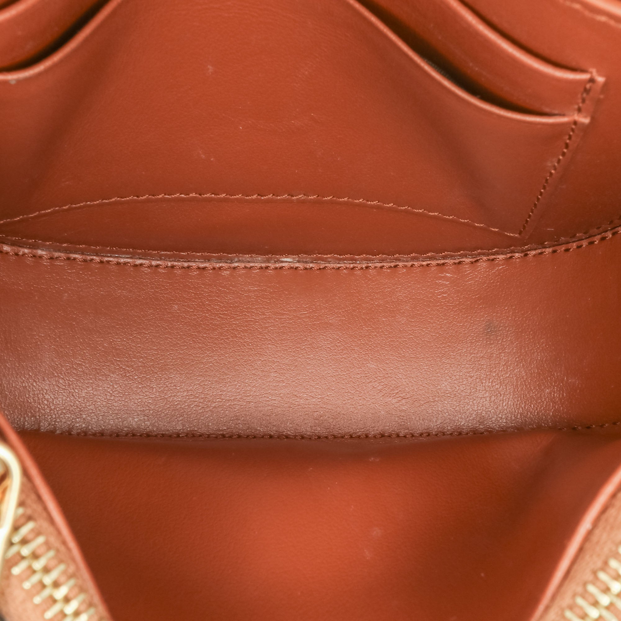 Celine | Pre-Owned Small Leather Besace 16 Wallet On Chain | Brown