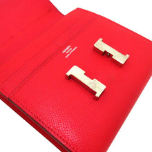 Hermès Pre-Owned Epsom Constance Compact Wallet | Women | Red x Gold