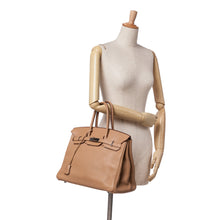 Hermes | Pre-Owned Togo Birkin Retourne 35 | Brown/Light Brown