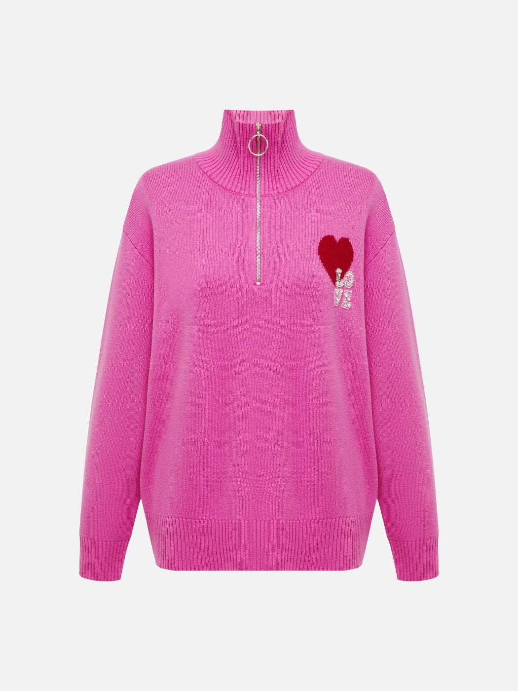 Short Hooded Sweatshirt | Rose Red