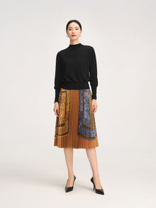 Round Neck Knit Top | Black
