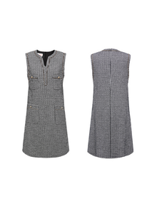 Sleeveless Gingham Maxi Dress | Black