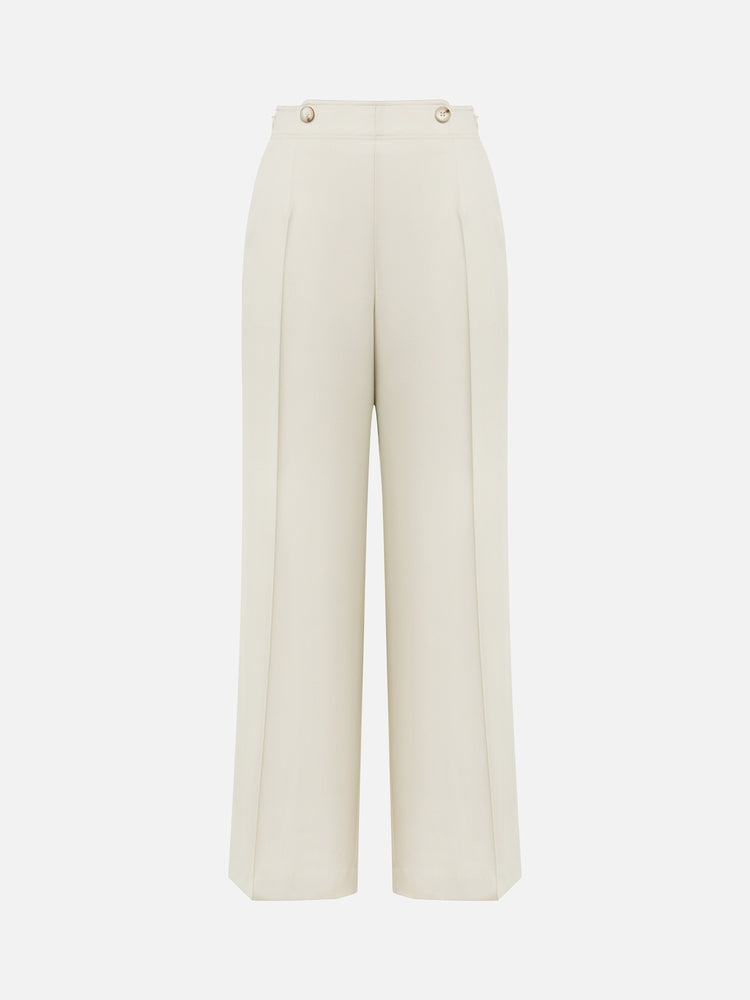 Wide-Leg Suit Pants | Beige