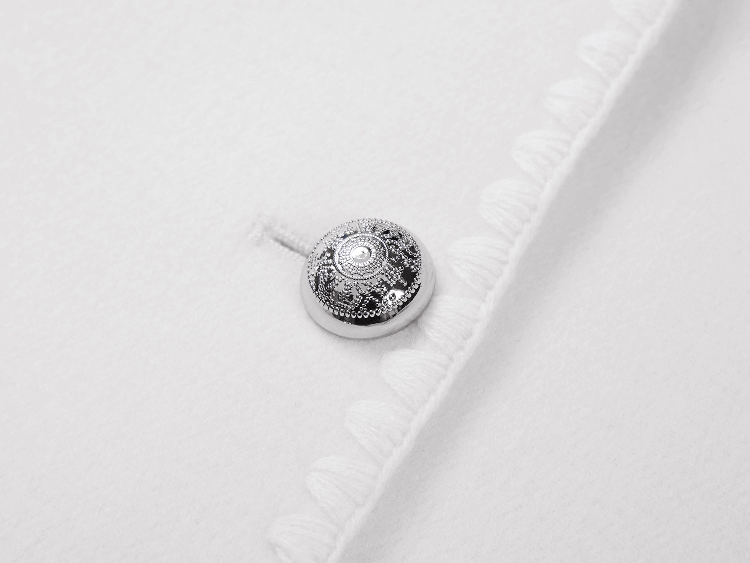 Pure Wool Short Coat | White