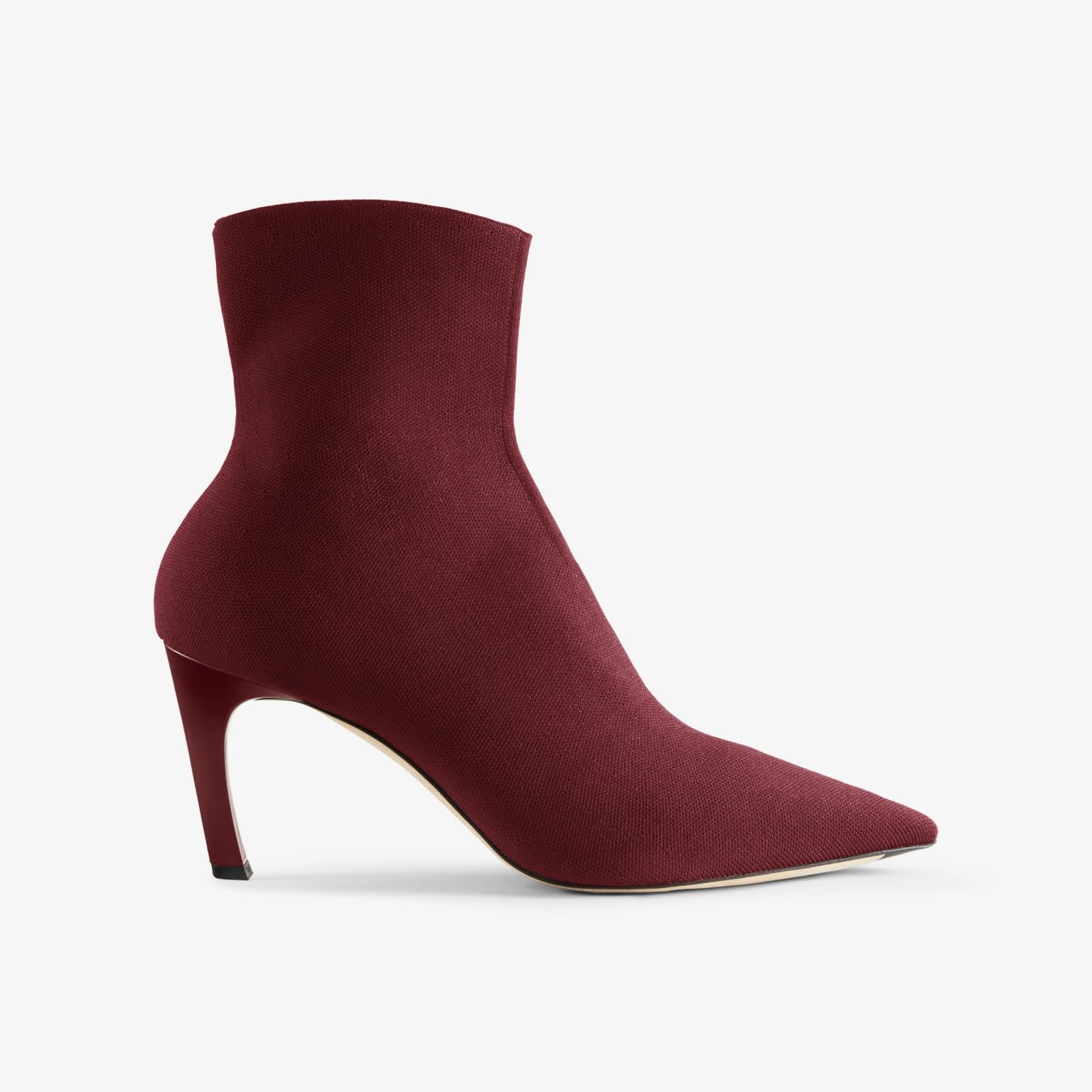 Packshot image of the Lana Boot—3D Knit in Burgundy | Exclude
