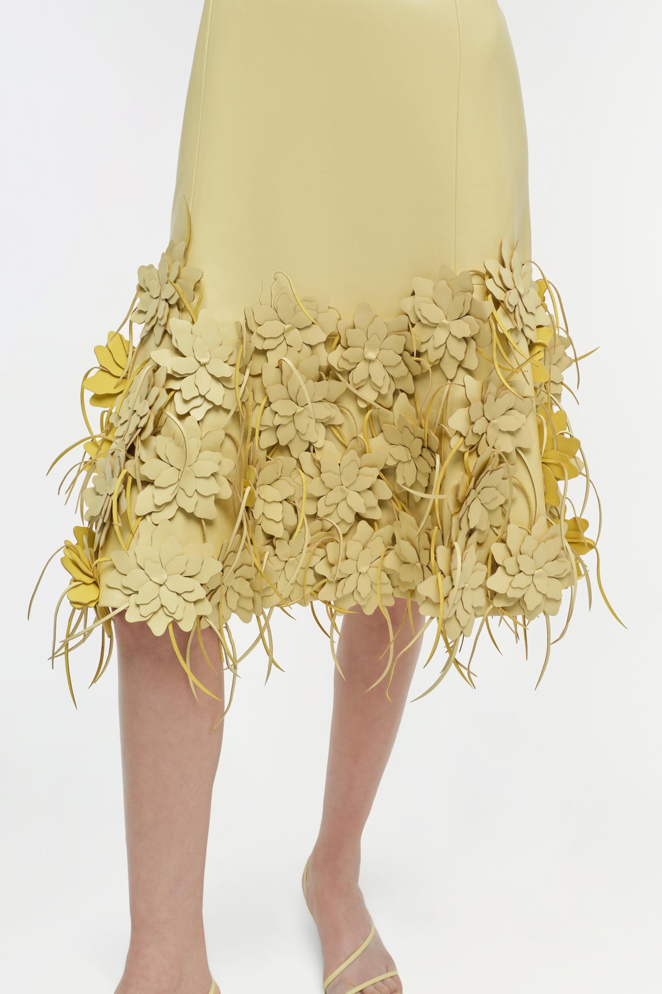 Womens | Loulou Vegan Leather Midi Dress | Buttercream Multi