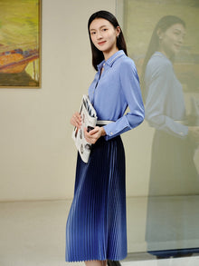 Heavyweight Silk Shirt | Blue