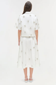 Womens | Cosmo Embellished Camp Shirt | White