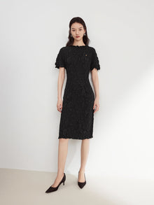 Chinese-Style Maxi Dress | Black