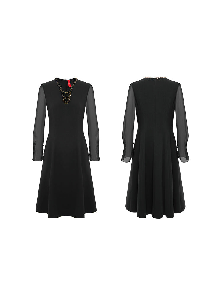 Triacetate Dress | Black
