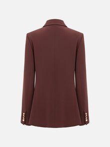 Wool Blazer | Wine Red