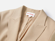 Wool Blended Waist Coat | Camel