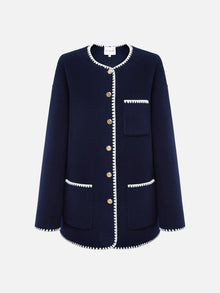 Parisian-Style Oversized Coat | Navy