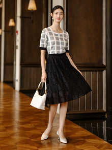 Starry Night Knit Dress | Black
