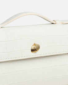 Cassandra Clutch | Ivory-Croc