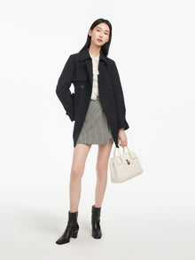 Trench-Style Down Jacket | Black