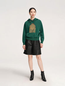 Casual Hooded Sweatshirt | Green
