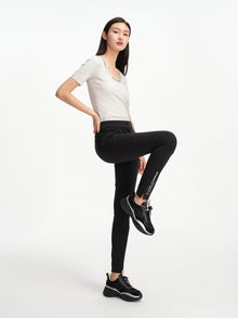 2-Pockets Yoga Pants | Black