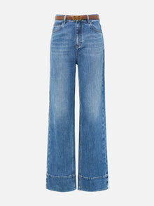 Straight-Leg Wide-Leg Jeans | Blue
