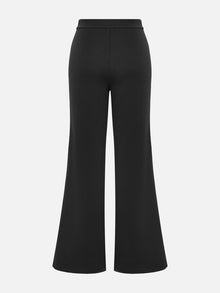 Loose Fit Flare Pants For Sports | Black