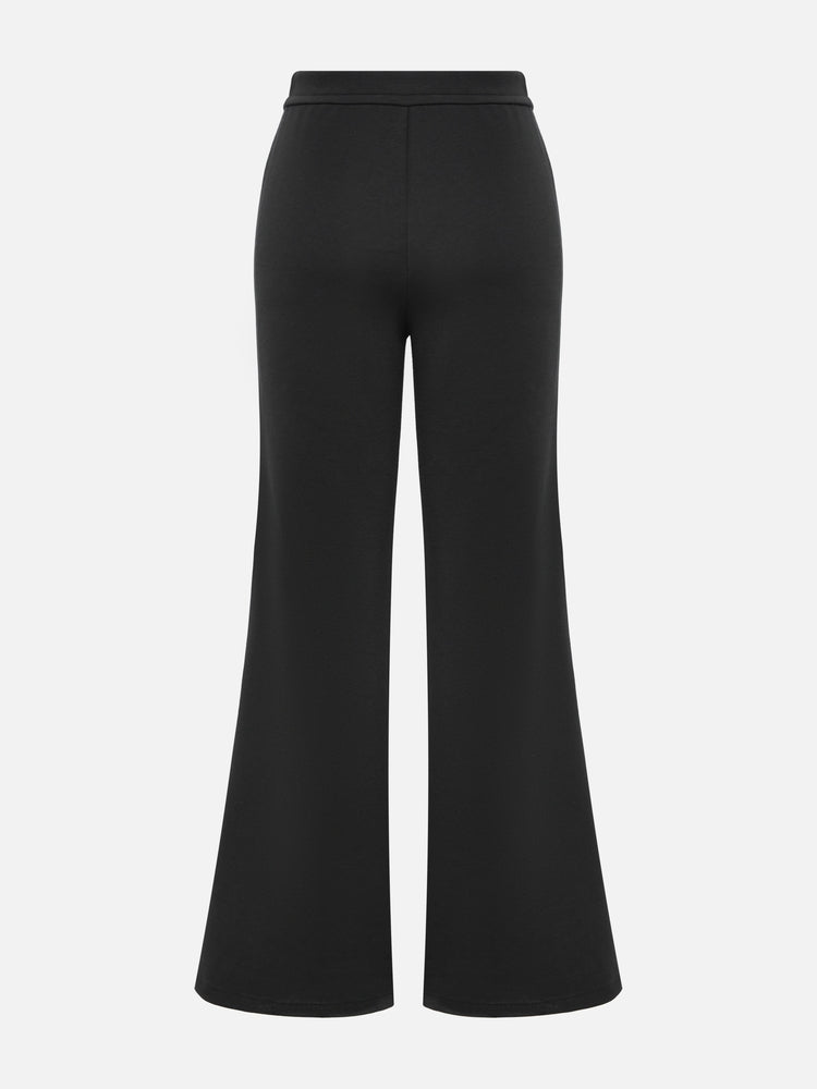 Loose Fit Flare Pants For Sports | Black