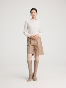 Cashmere Knit Top | White