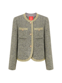 Tweed Wool Jacket | Grey