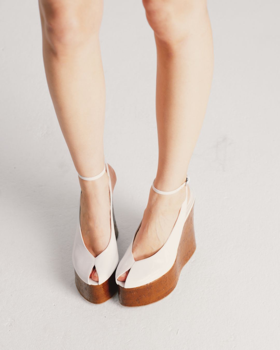 Womens | Tansy Patent Heel | White