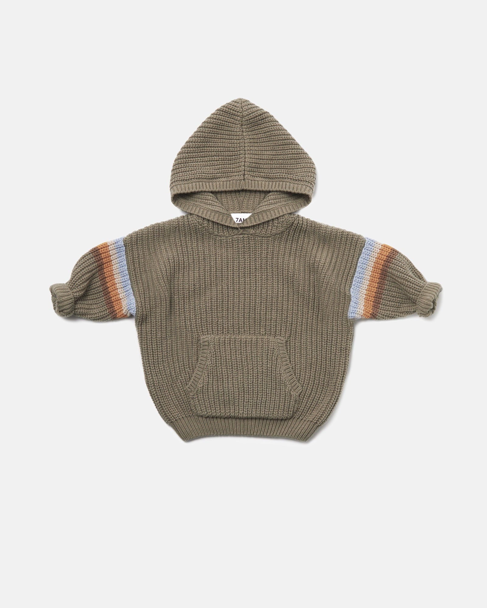 Hooded Boxy Sweater - Chunky | Olive
