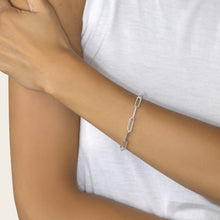 Womens | Large Paperclip Chain Bracelet | Sterling Silver