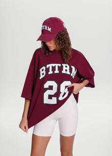 Better League Oversized Tee | Burgundy