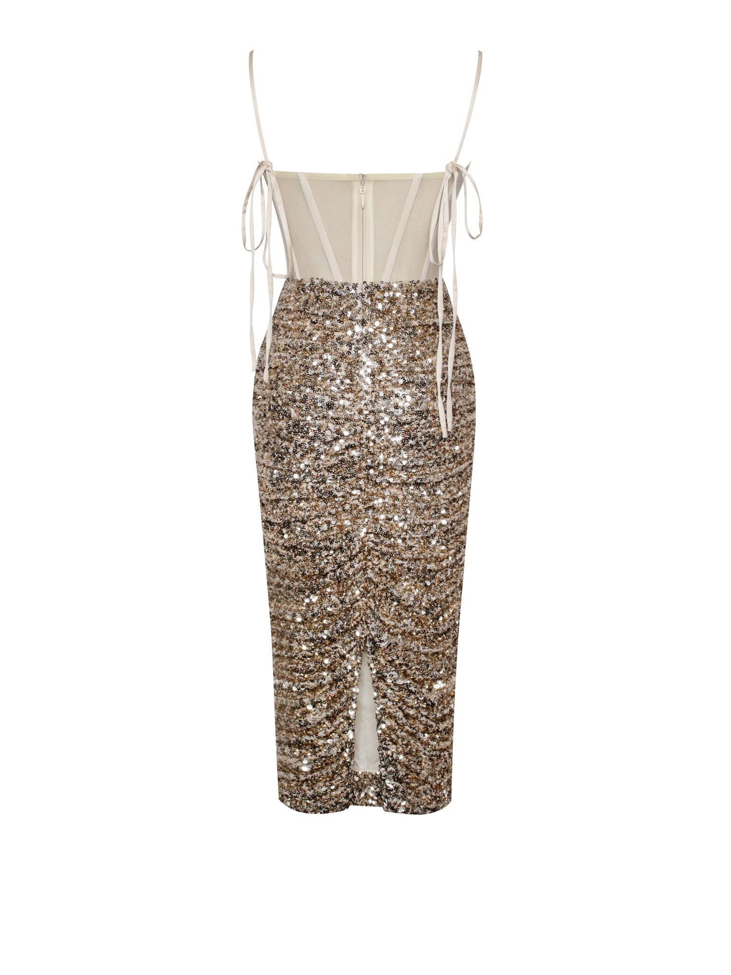 Layla Sequin Corset Dress | Gold