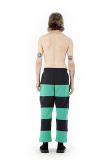 Panel Elastic Pants | Unisex | Green x Midnight Blue