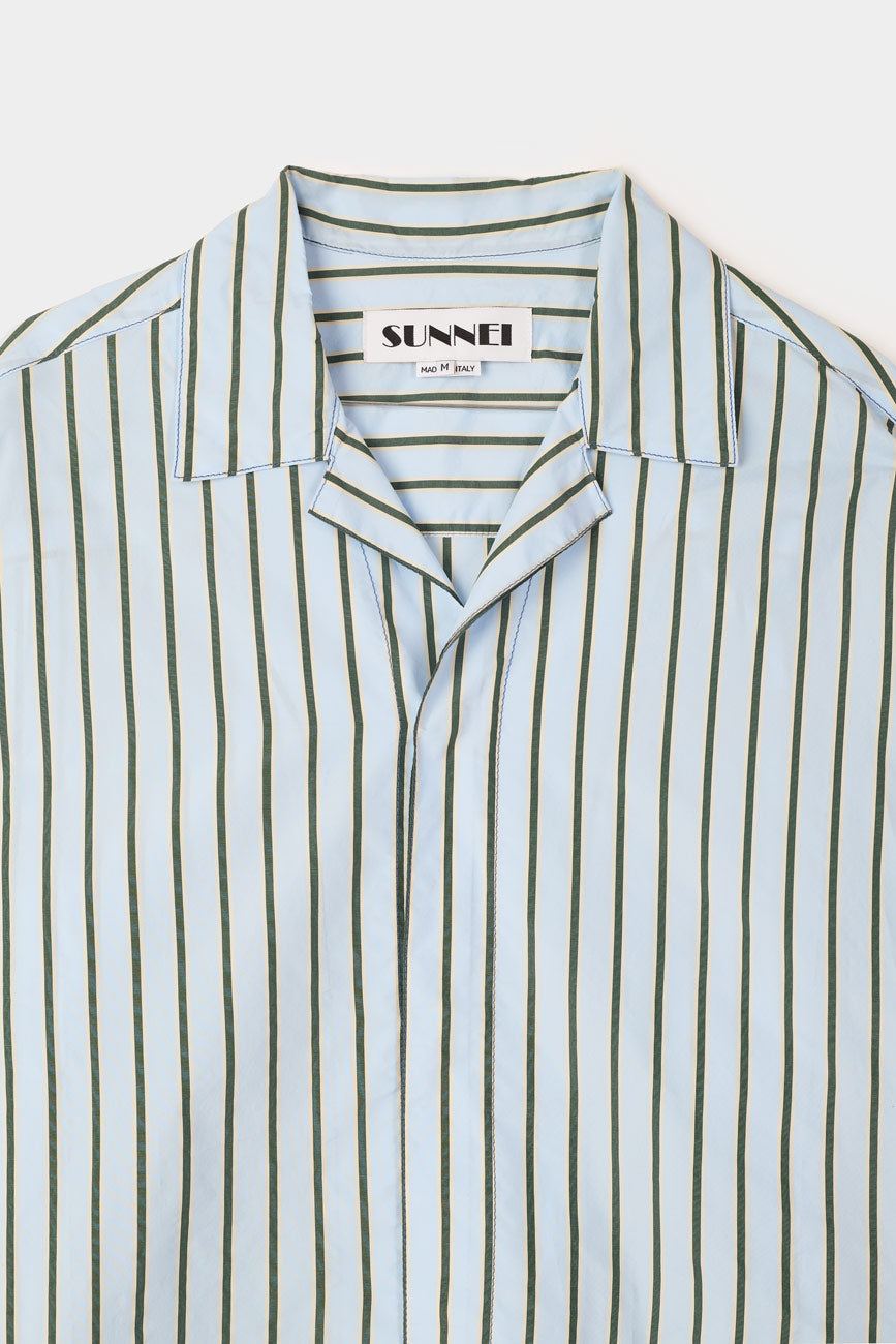Women | Body Shirt | Green and Blue Stripes