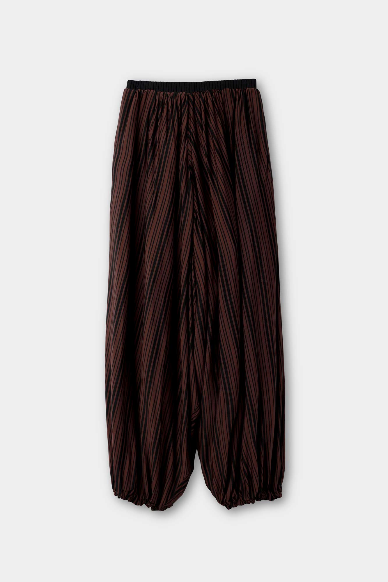 Women | Sarouel Pants | Black and Brown Stripes