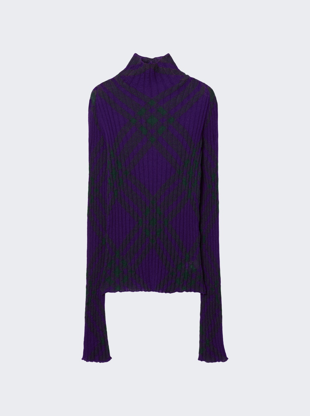 Women | BURBERRY | Check Mohair Blend Sweater | Royal