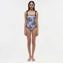 Womens | Bow Swimsuit | Blue Hydrangea Floral