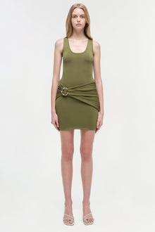 Womens | Alivia Knit Mini Dress | Olive