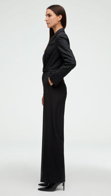 Tailored Jumpsuit in Seasonless Wool | Black