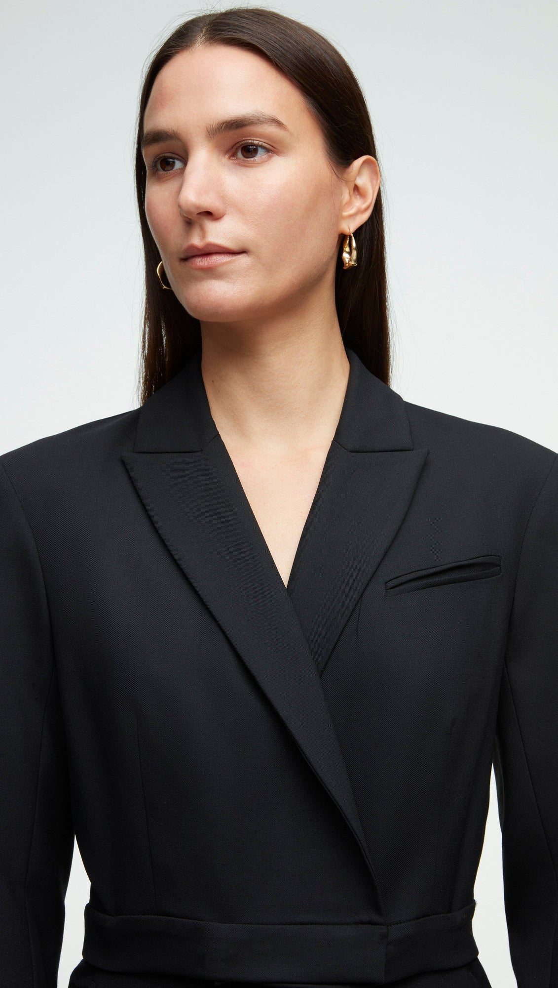 Tailored Jumpsuit in Seasonless Wool | Black