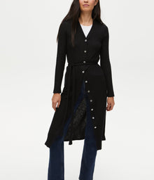 Isa Ribbed Cardigan | Black