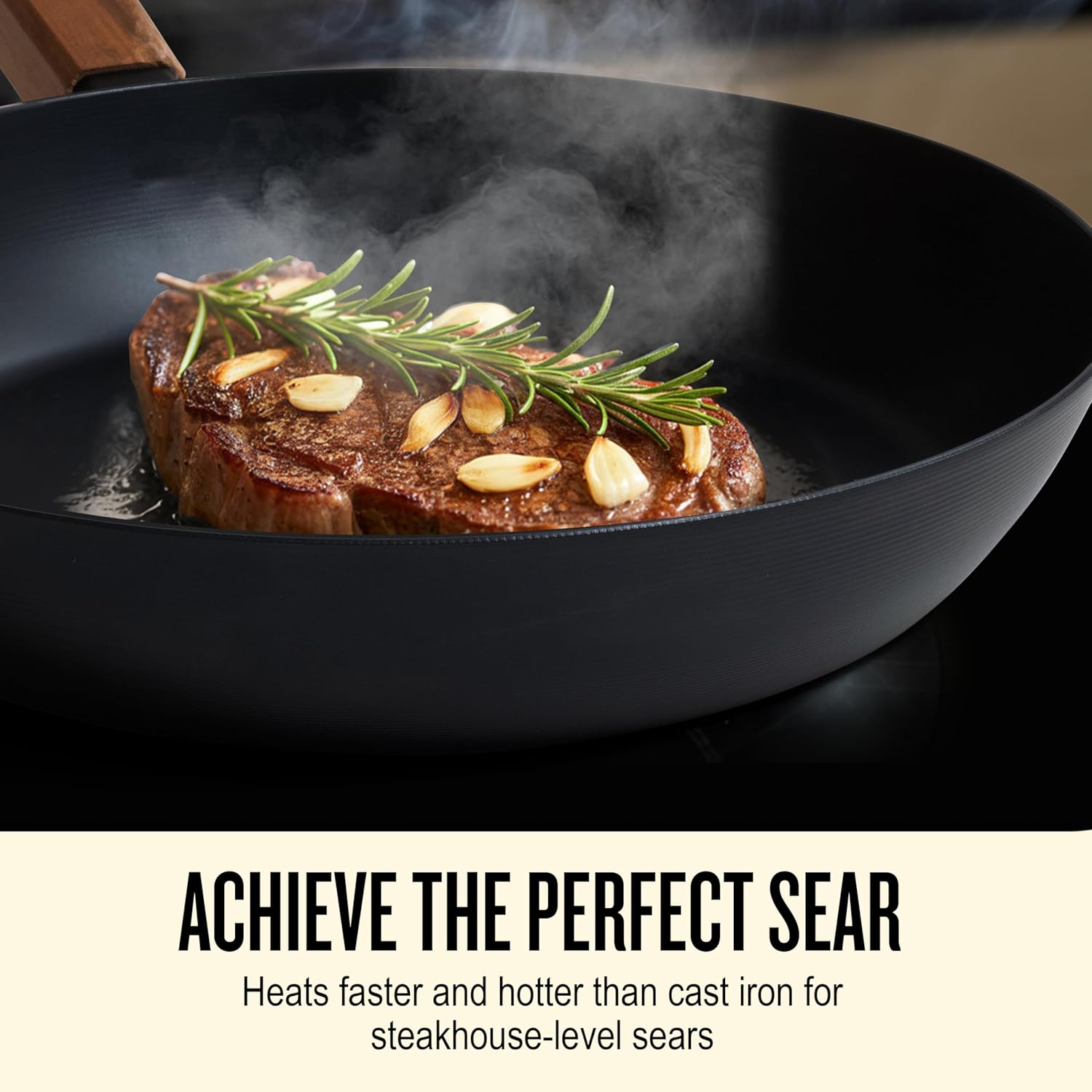 Forest 4-Piece Carbon Steel Frying Pan Set | Black
