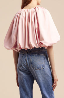 Sateen Bubble Top | Icy Pink