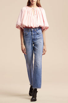 Sateen Bubble Top | Icy Pink