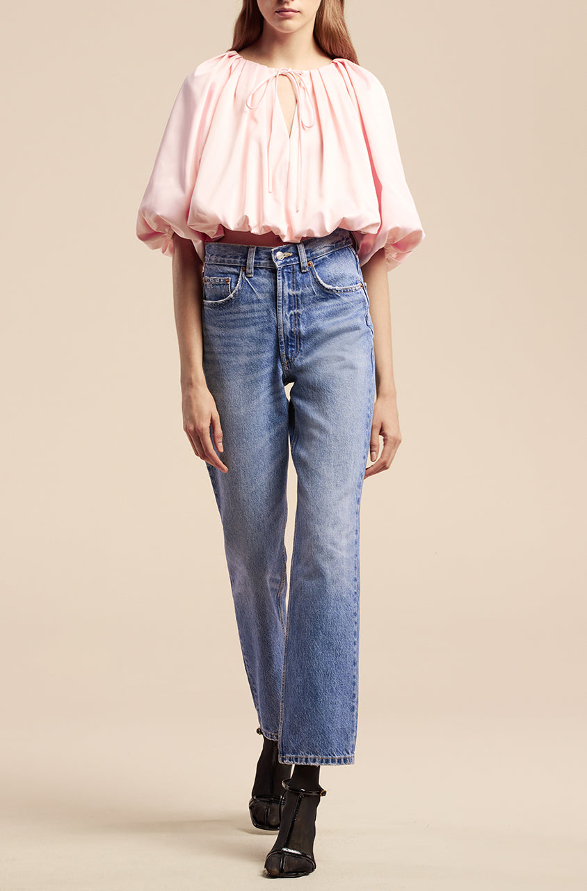 Sateen Bubble Top | Icy Pink