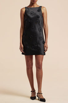 Beaded Shift Dress | Black