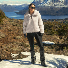 Womens | Chloe Australian Wool Teddy Cropped Jacket | Ivory