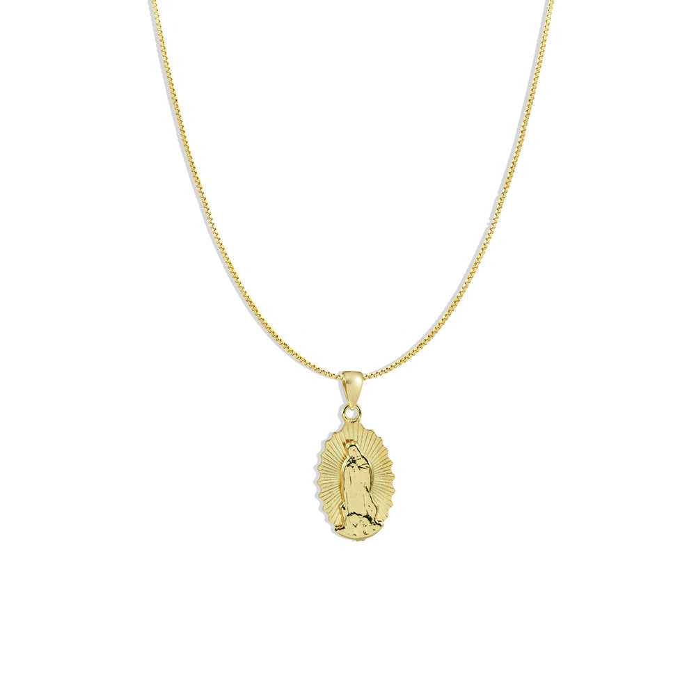 Our Lady Of Guadalupe Necklace | Gold