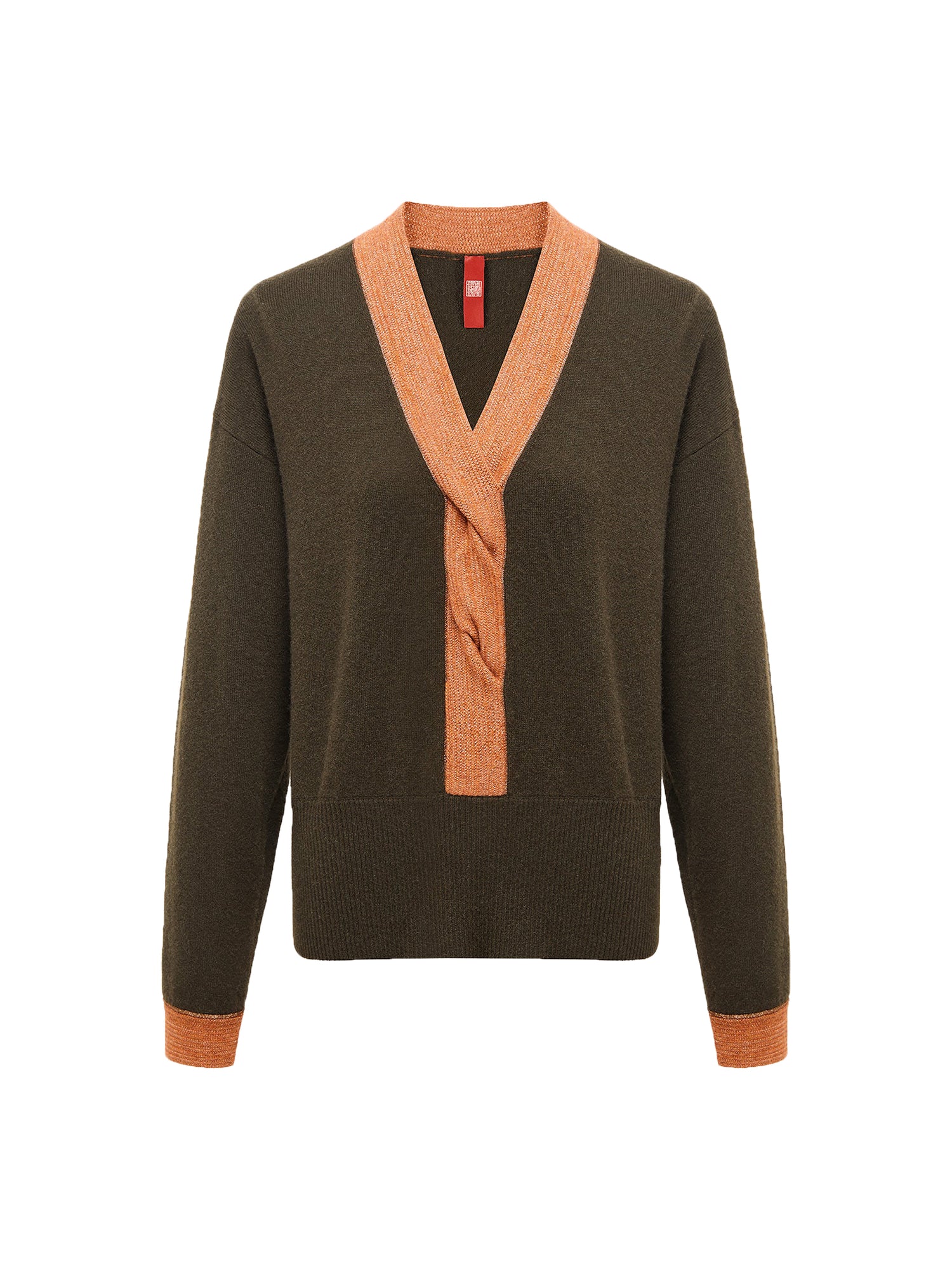 V-Neck Cashmere Sweater | Green